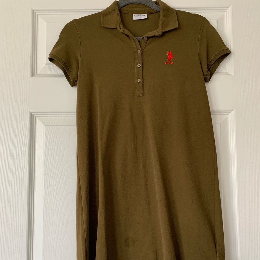 Real US Polo Assn. Olive Green Polo Dress